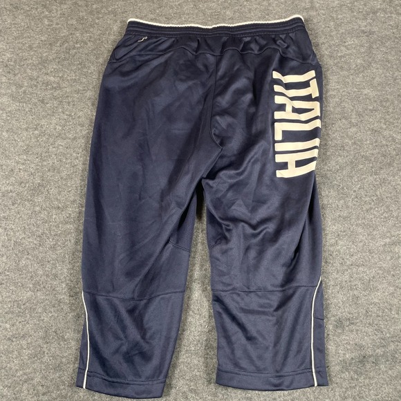 Puma‎ Italy Italia Pants Mens Small S Blue 3/4 Pant Soccer Futbol Training Patch - Picture 1 of 11